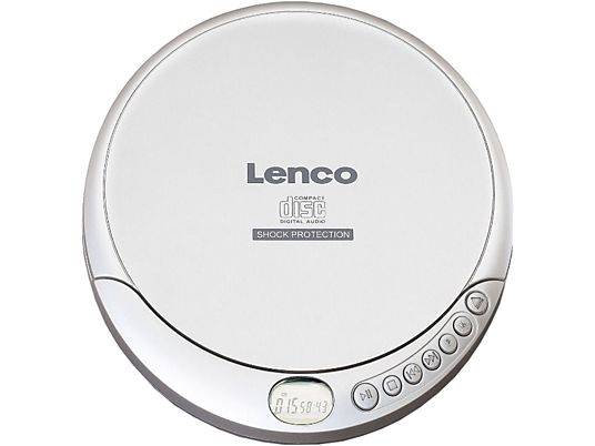 LENCO CD-201 - Lecteur CD portable (Argent)