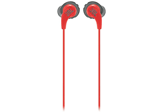 Auriculares de botón - JBL Endurance Run, Con cable 1.1 m, Jack 3.5 mm, Protección IPX5, Rojo