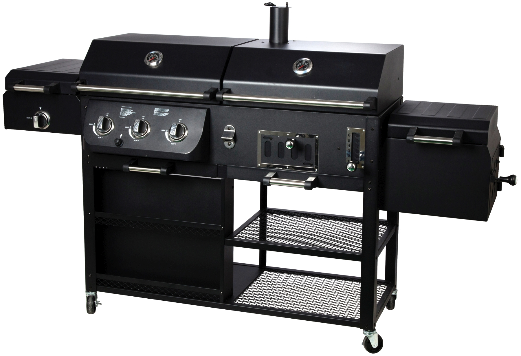 Schwarz 534 Arizona EL Watt) Gas-/Kohlegrill, FUEGO AY Kombigrill 4in1 (12300