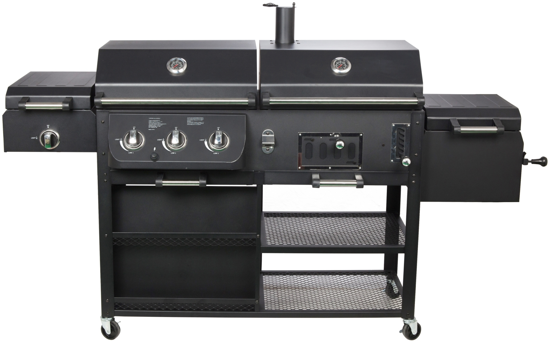 EL FUEGO Gas-/Kohlegrill, Schwarz Watt) AY Kombigrill 4in1 Arizona 534 (12300