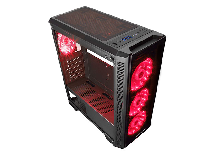 XIGMATEK EN40933 ASTRO A 650W 80Plus Power + 4 Adet Kırmızı 15 Led Fanlı + USB 3.0 Temper Camlı Oyun