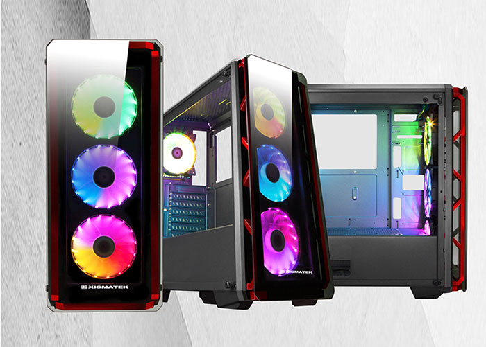 XIGMATEK EN41466 ASTRO METALİK RED 650W 80Plus Power + 4 Adet RGB Led Fanlı + USB 3.0 Temper Camlı