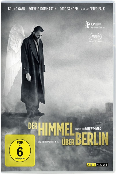 DVD-Cover für 'Der Himmel über Berlin' mit Bruno Ganz, Solveig Dommartin, Peter Falk.