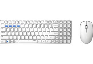 RAPOO 9300M - Tastatur & Maus (Weiss)