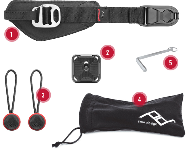 Dragonne Peak Design Pour Appareil Photo - Polyvalente, Réglable, Système Anchor Link (résiste 90 Kg)