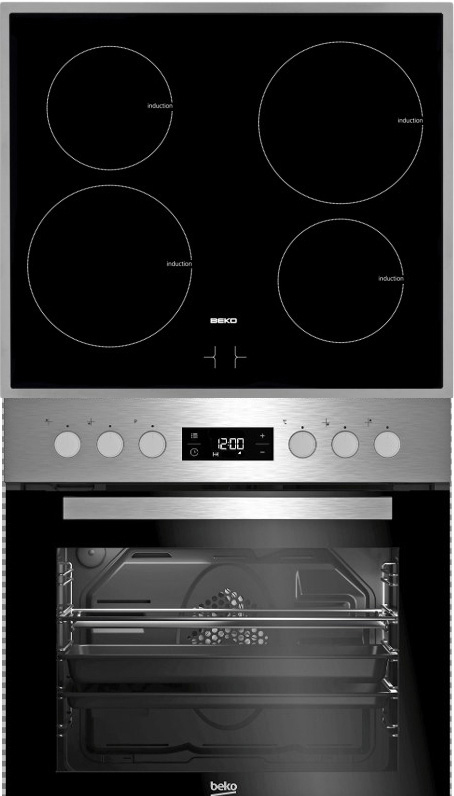BEKO BUM22340X, Einbauherdset (Induktionskochfeld, A, 71 l)