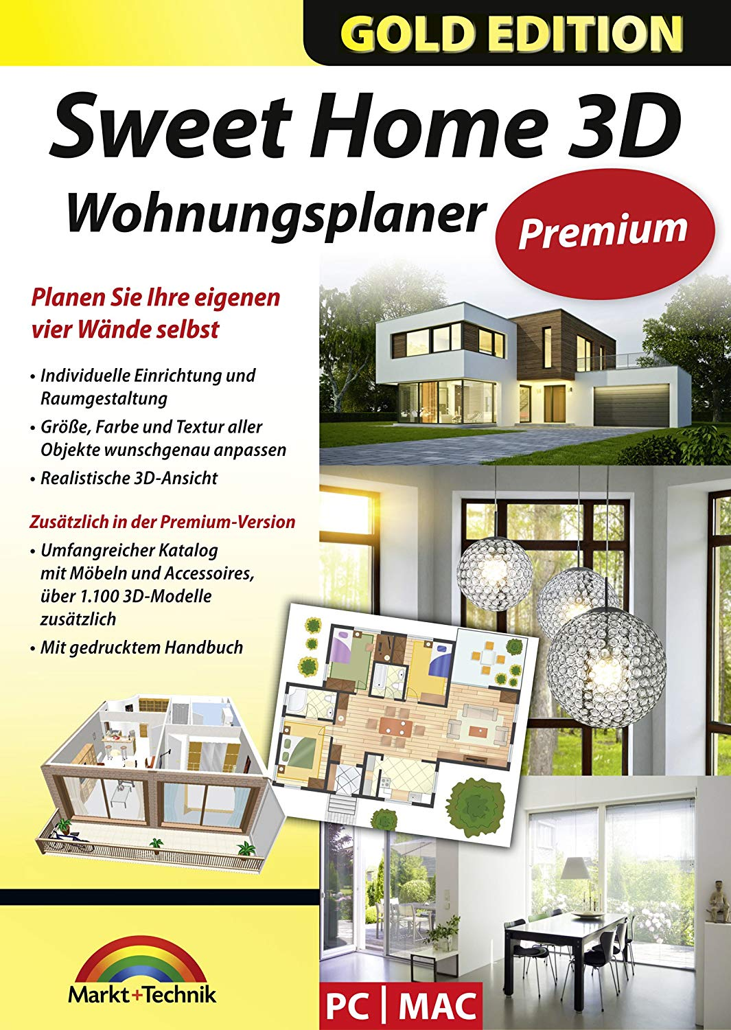 Sweethome 3D 6.0 Premium Gold Edition - PC [DVD-ROM]