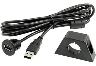 ALPINE KCE-USB3 - USB Verlängerungskabel mit Einbaubuchse (Schwarz)