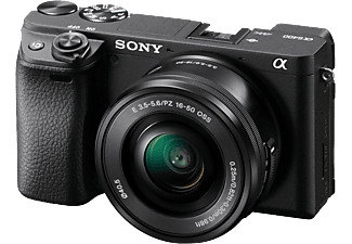 SONY a6400 kamerahus med E-fattning och APS-C-sensor + PZ 16-50/3,5-5,6 OSS - Svart