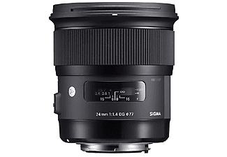 Objetivo - Sigma 24mm, 90.2 mm, F/1.4 DG HSM ART Nikon, Negro