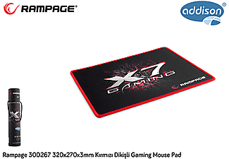 RAMPAGE 300267 320x270x3mm  Gaming Mouse Pad Kırmızı Dikişli_1