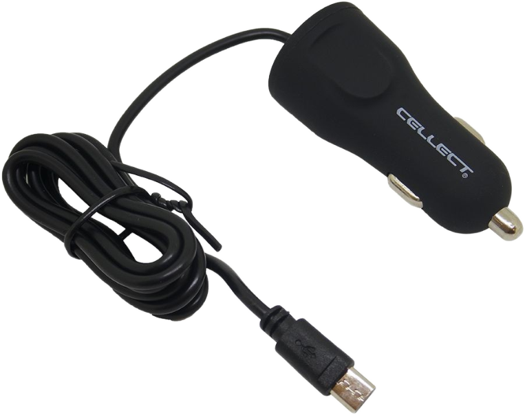 CELLECT Autós töltő Micro USB csatlakozással, 2.4A