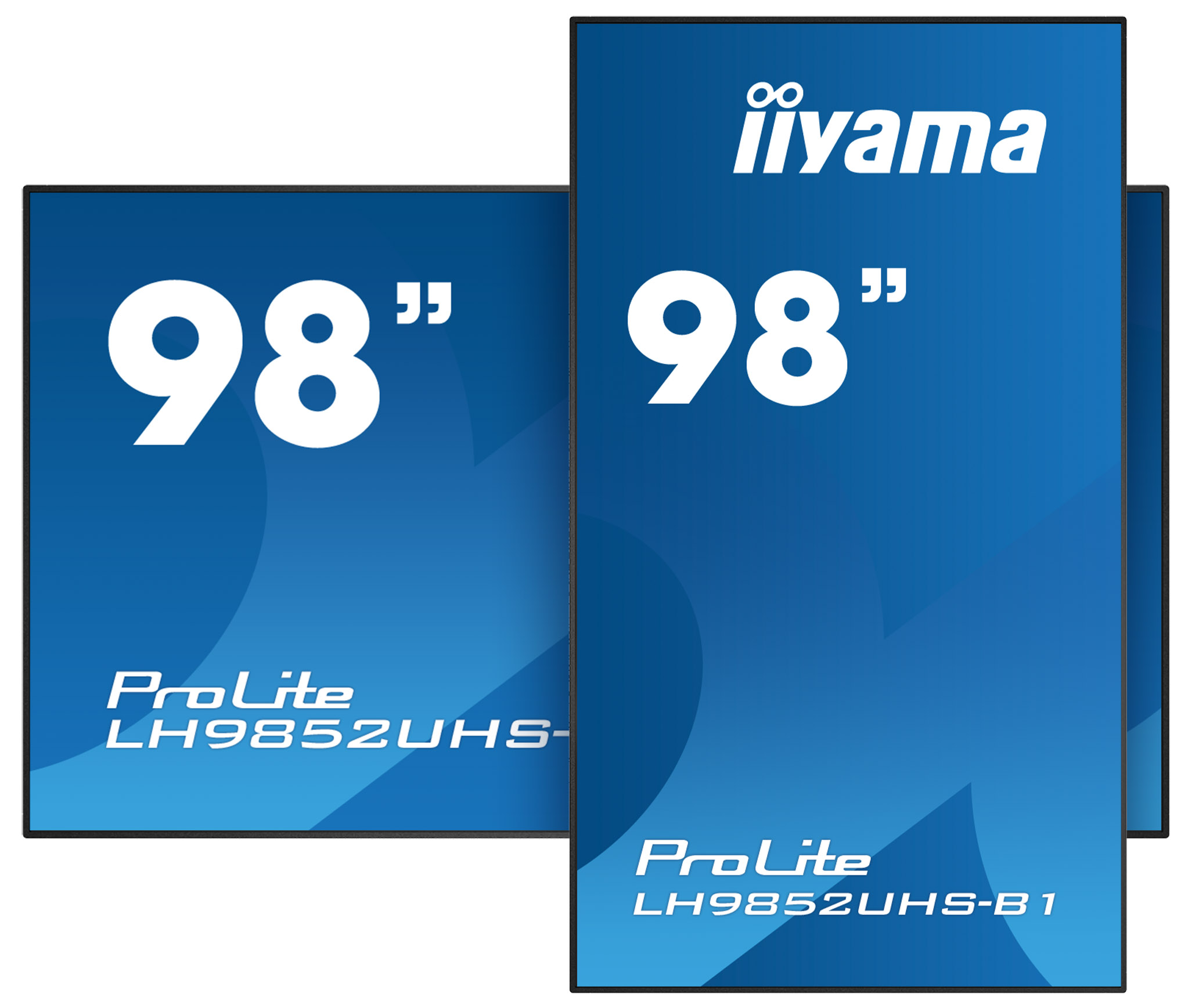 IIYAMA Monitor ProLite LH9852UHS-B1, 98 Zoll, schwarz 98 Zoll Digital Signage Display, UHD 4K, 8 ms Reaktionszeit, 500 cd/m², Schwarz