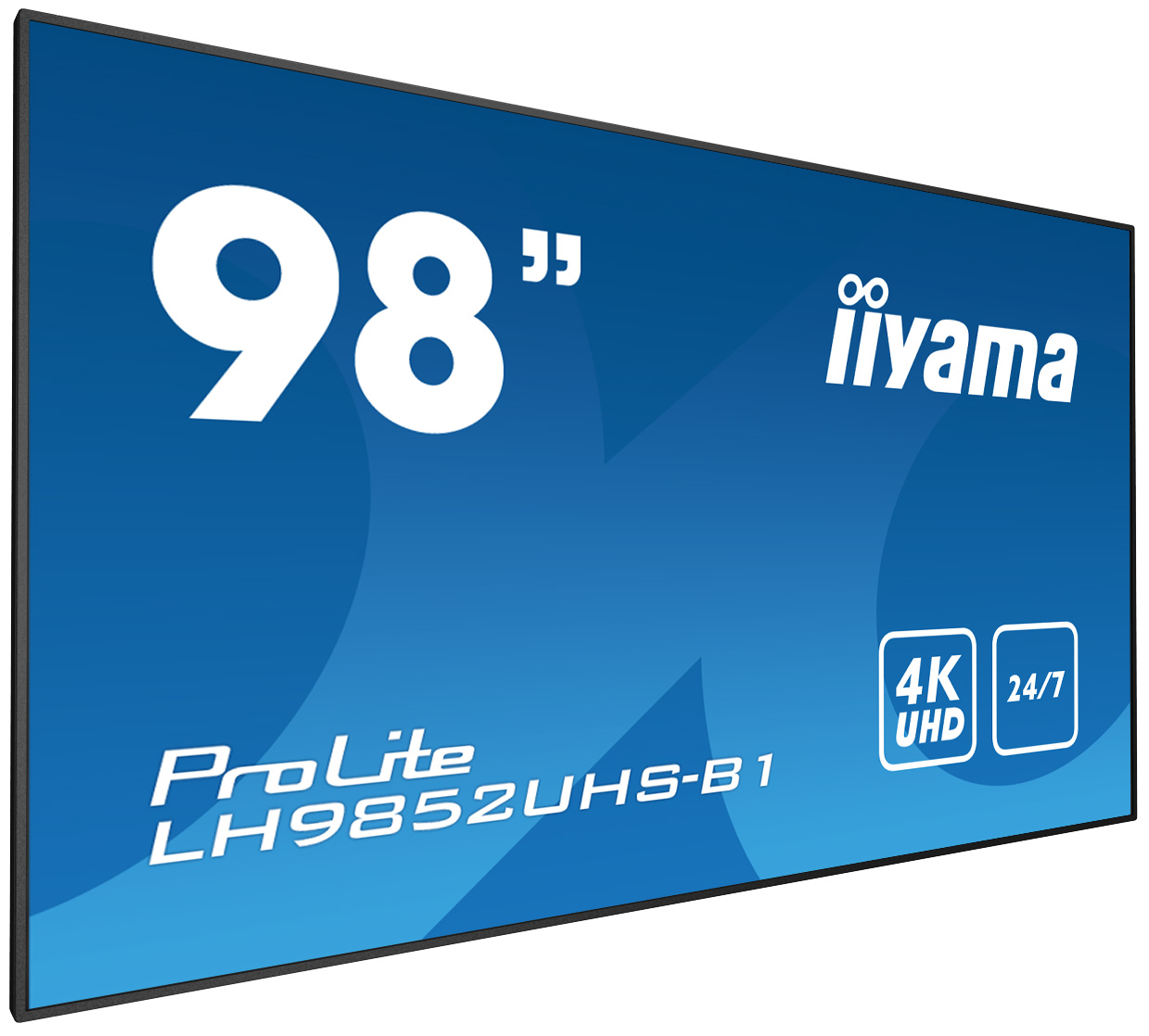 IIYAMA Monitor ProLite LH9852UHS-B1, 98 Zoll, schwarz 98 Zoll Digital Signage Display, UHD 4K, 8 ms Reaktionszeit, 500 cd/m², Schwarz
