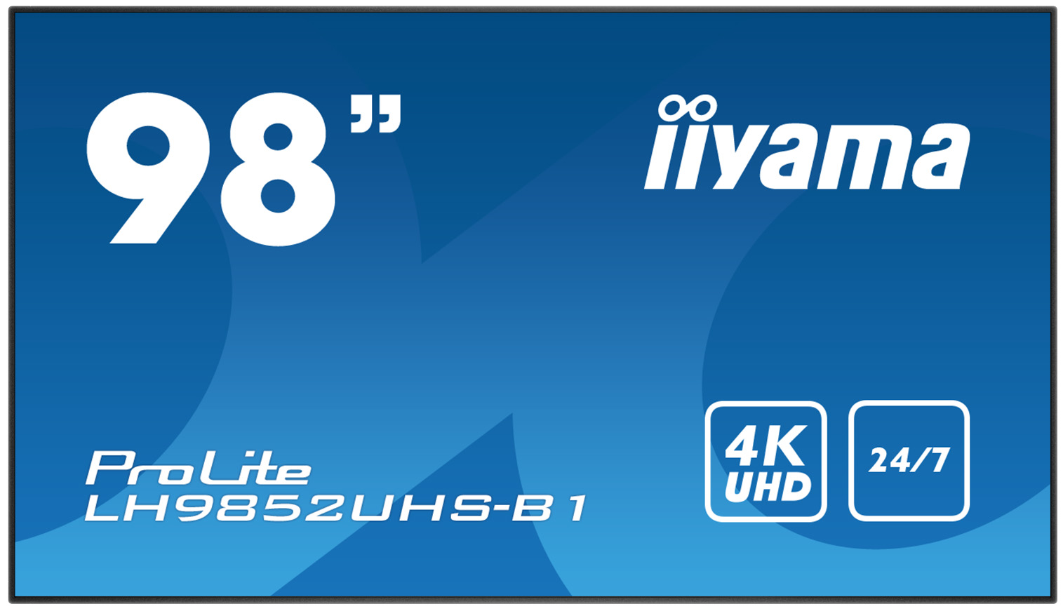 IIYAMA Monitor ProLite LH9852UHS-B1, 98 Zoll, schwarz 98 Zoll Digital Signage Display, UHD 4K, 8 ms Reaktionszeit, 500 cd/m², Schwarz