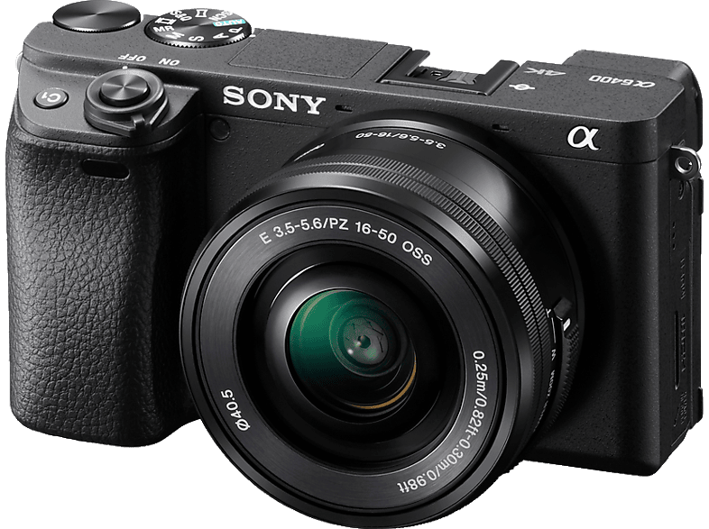 SONY Alpha 6400 Kit (ILCE-6400L) Systemkamera mit Objektiv 16-50 mm, 7 ...