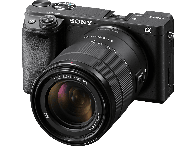 SONY Alpha 6400 Kit (ILCE-6400M) cm 18-135 mit Touchscreen, Systemkamera Display 7,6 mm, Objektiv WLAN