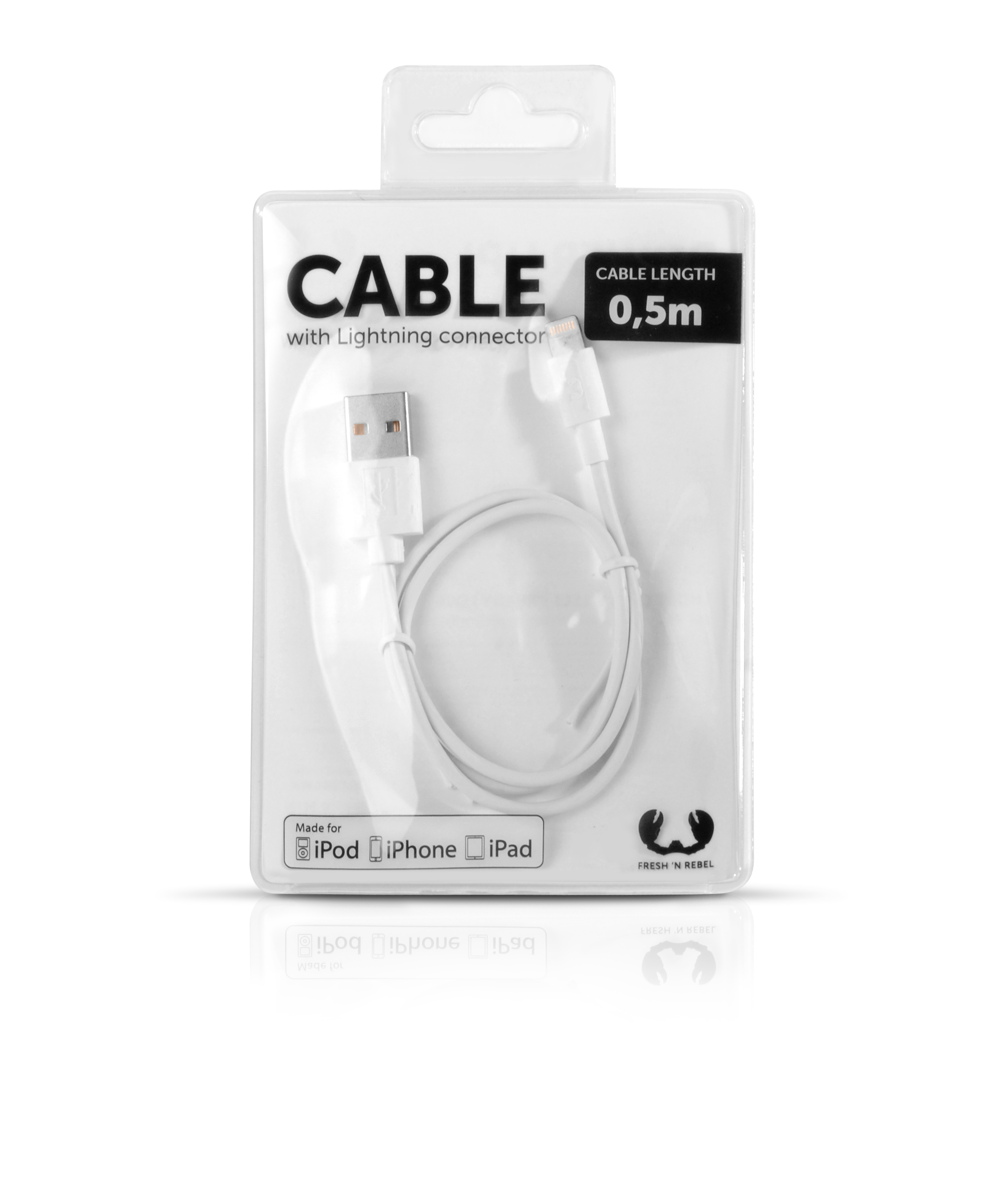 APPLE LIGHTNING CABLE SMALL WHITE 50CM