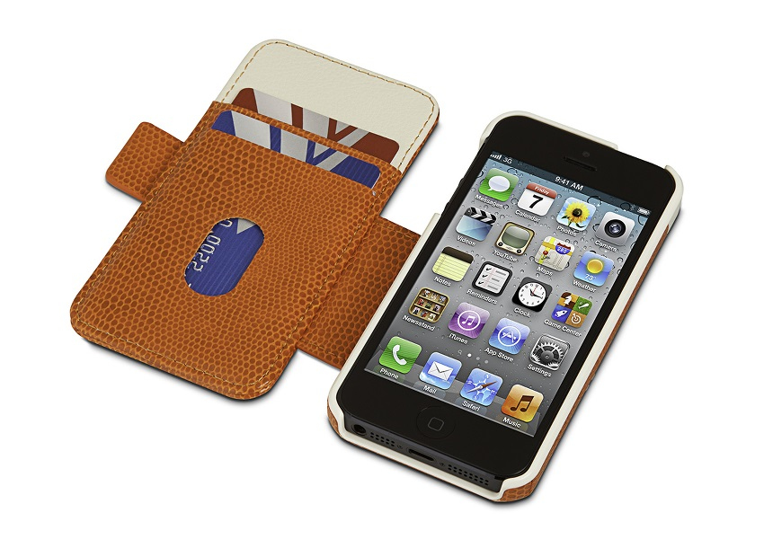 Funda - Kensington, FUND. FOLIO WALLET SOP. ROJA/CREAM IPHONE 5