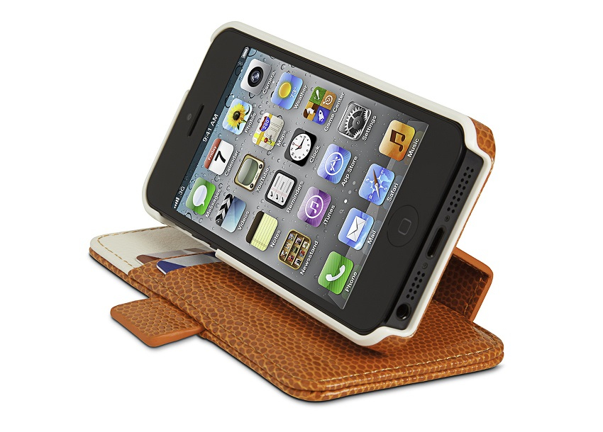 Funda - Kensington, FUND. FOLIO WALLET SOP. ROJA/CREAM IPHONE 5