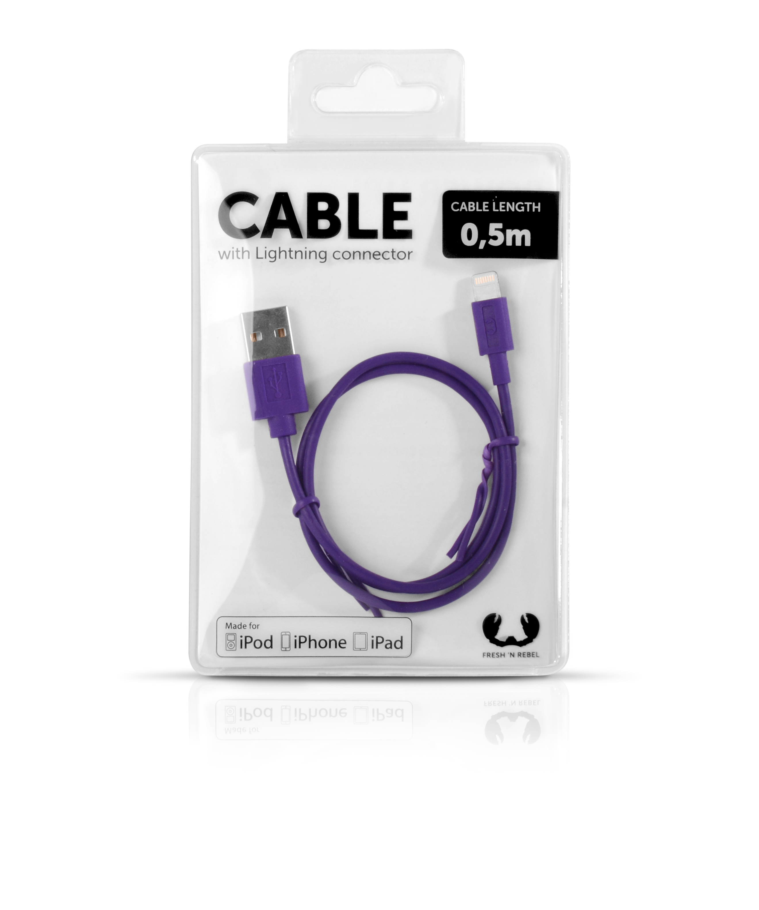 APPLE LIGHTNING CABLE SMALL PURPLE 50CM