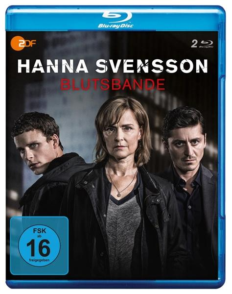 DVD-Cover von 'Hanna Svensson' mit drei Personen vor einem Gebäude, Text und Bewertung.