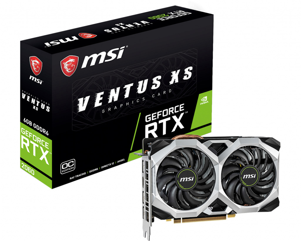 MSI GeForce RTX™ 2060 Ventus XS 6GB OC (V375-035R) (NVIDIA, Grafikkarte)