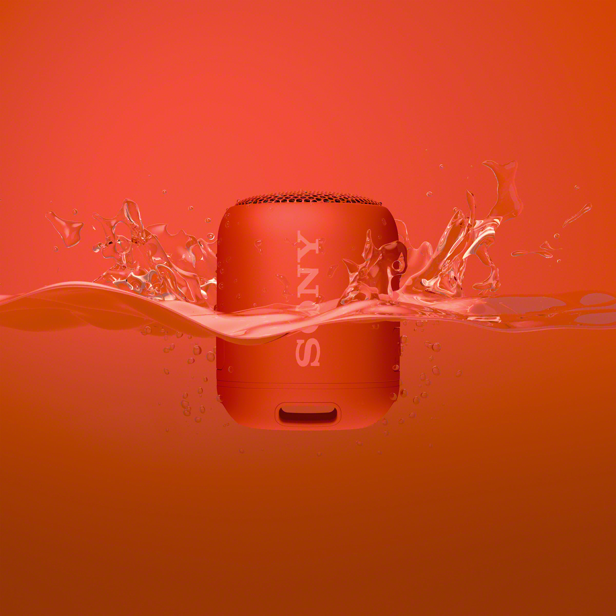 SONY Rot, Bluetooth Wasserfest SRS-XB12 Lautsprecher,