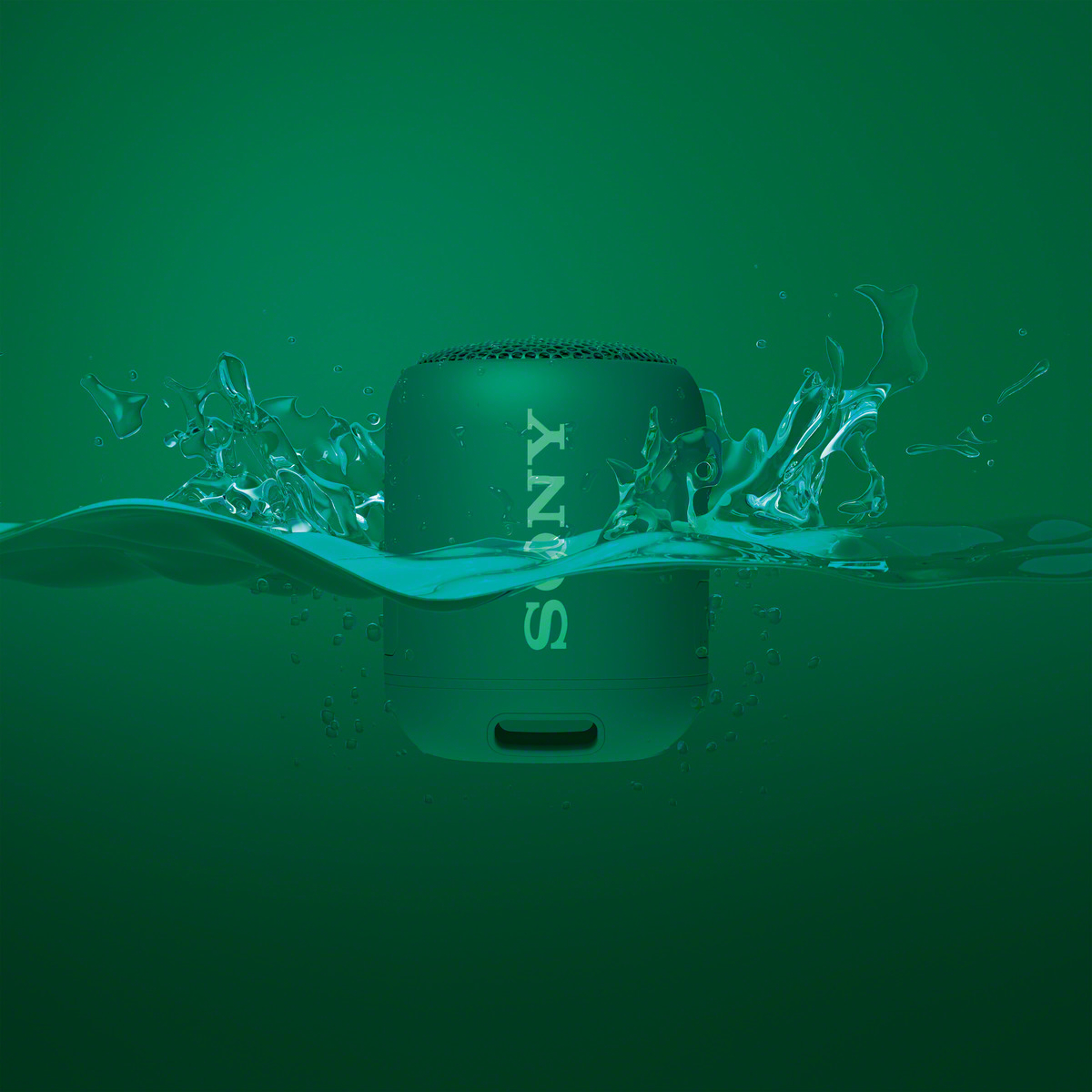 SONY SRS-XB12 Wasserfest Bluetooth Grün, Lautsprecher