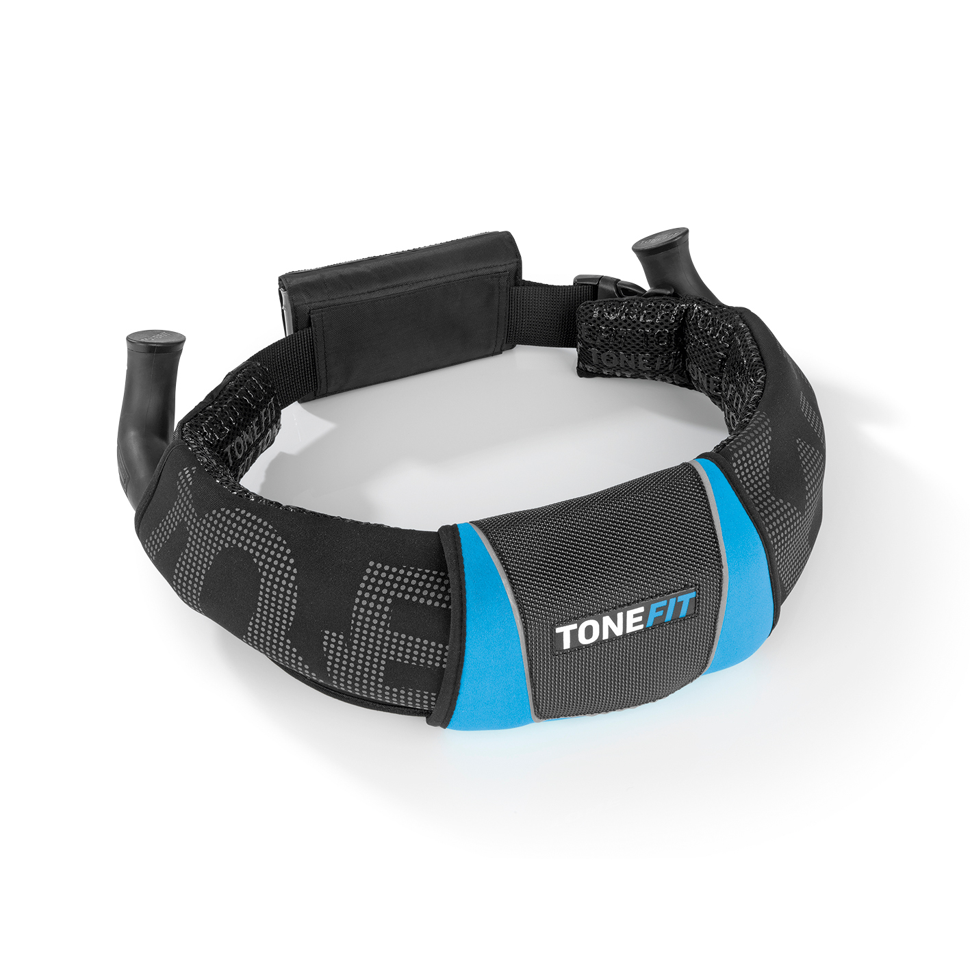 TONEFIT Schwarz/Blau Fitnessgürtel, Schwarz/Anthrazit/Blau