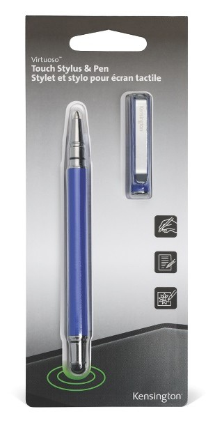 Funda para Tablet - Kensington, VIRTUOSO STYLUS AND PEN - Azul