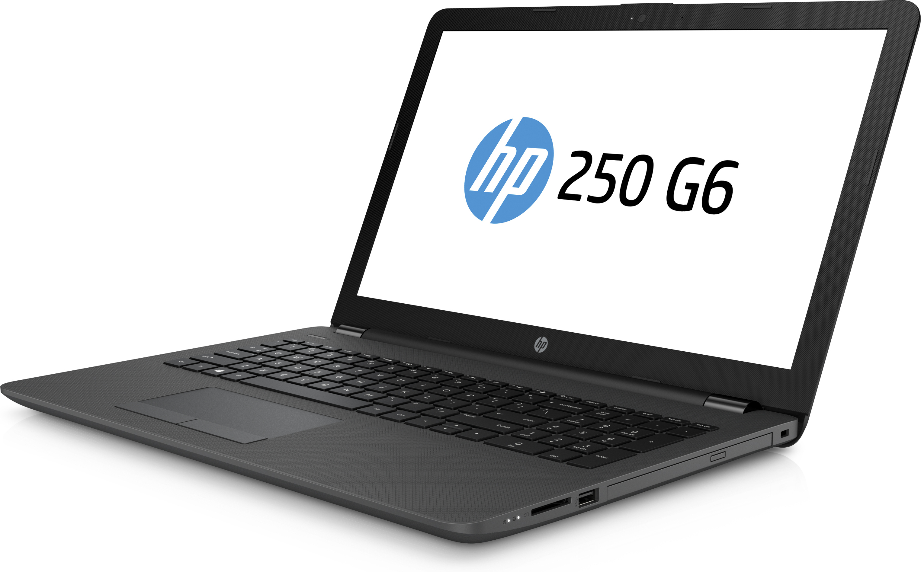 Portátil - HP 250 G6, 15.6" HD, i3-6006U, RAM 8GB, 256GB SSD, Negro