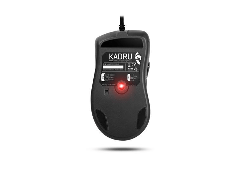 Ratón gaming - NOX Kadru, 4000DPI, USB Óptico, mano derecha, Negro