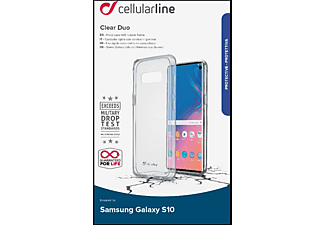 CELLULARLINE Clear Duo - Custodia (Adatto per modello: Samsung Galaxy S10)