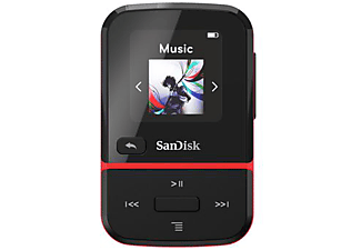 SANDISK Clip Sport Go - Lettore MP3 (16 GB, Rosso/nero)