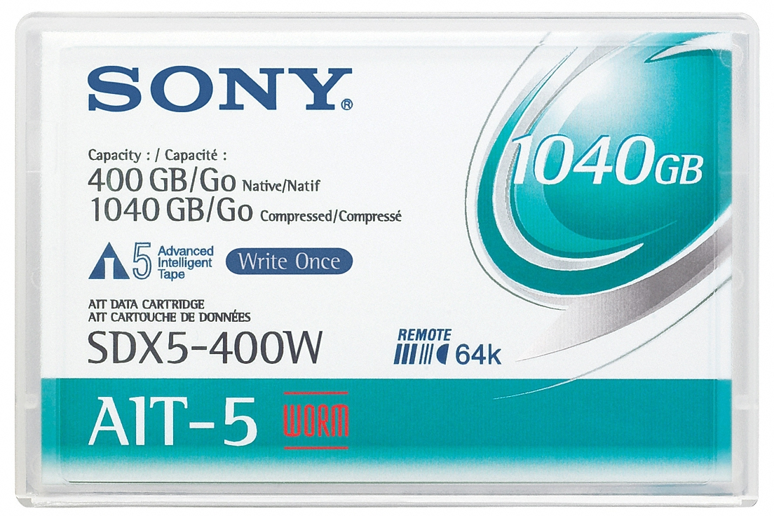Cinta mágnetica almacenamiento de datos - Sony SDX5-400W, AIT-5 Worm