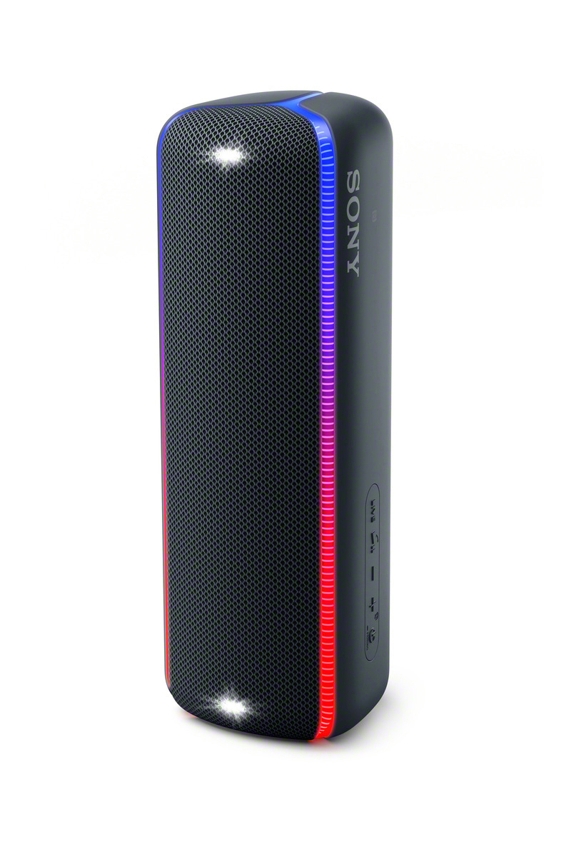SONY SRS-XB32 Wireless Party Chain Bluetooth Lautsprecher, Schwarz, Wasserfest