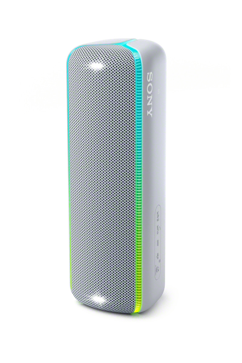 SONY SRS-XB32 Wireless Party Chain Bluetooth Lautsprecher, Grau, Wasserfest