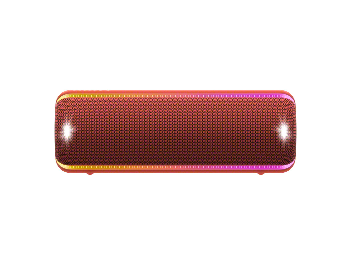 SONY SRS-XB32 Wireless Party Chain Bluetooth Lautsprecher, Rot, Wasserfest