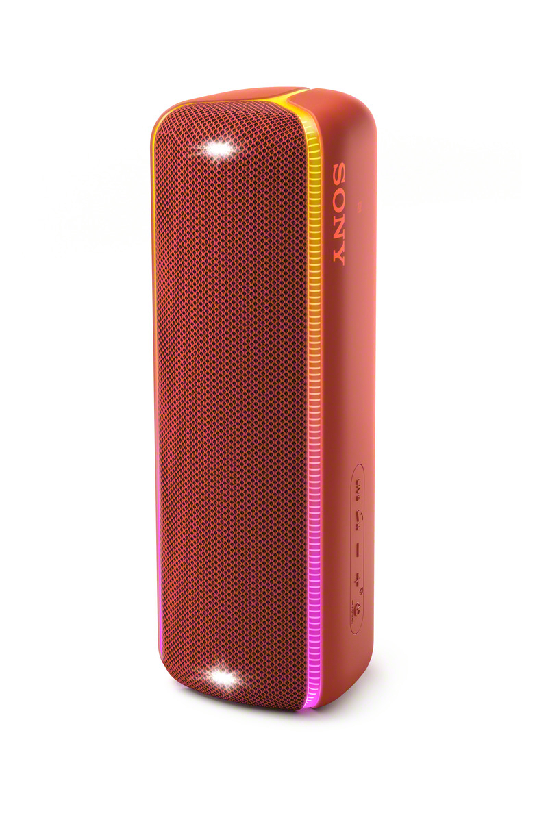SONY SRS-XB32 Wireless Party Chain Bluetooth Lautsprecher, Rot, Wasserfest