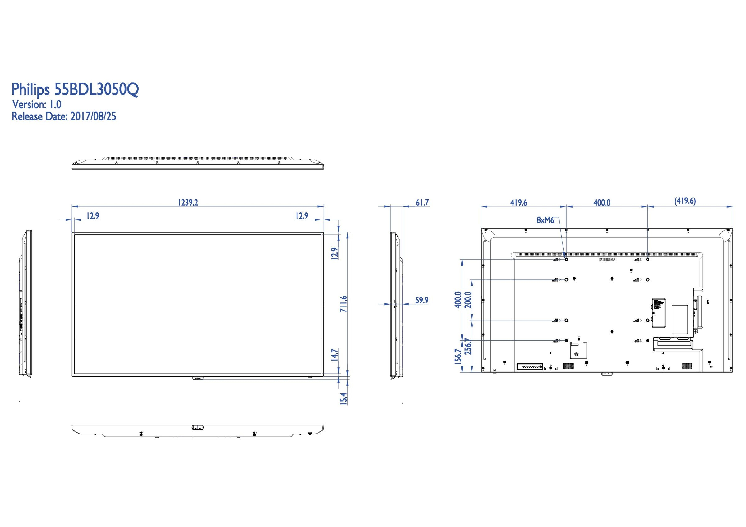 Monitor - Philips, 55BDL3050Q/55
