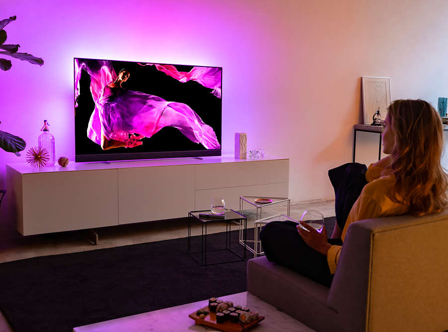 TV OLED 65" - Philips Android 65OLED903/12, UHD 4K, Ambilight 3 lados, P5, HDR Perfect, 4 HDMI
