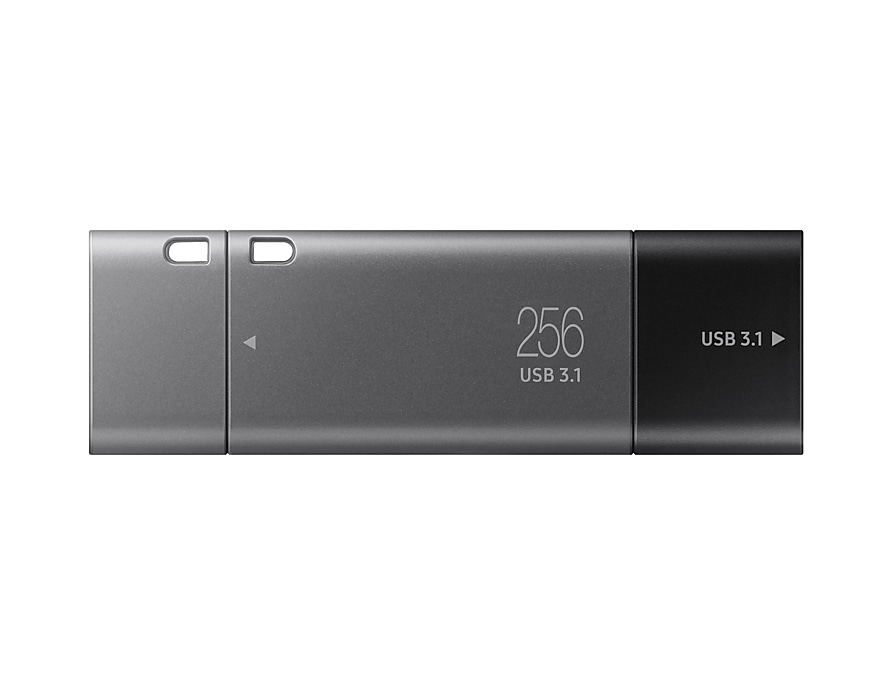 SAMSUNG Flash Drive DUO Plus USB-Stick, 256 GB, 300 MB/s, Silber/Schwarz