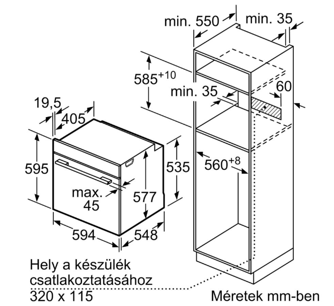 BOSCH HBG675BB1 Serie8 Beépíthető sütő