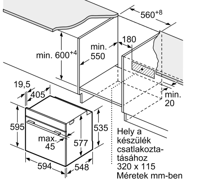 BOSCH HBG675BB1 Serie8 Beépíthető sütő