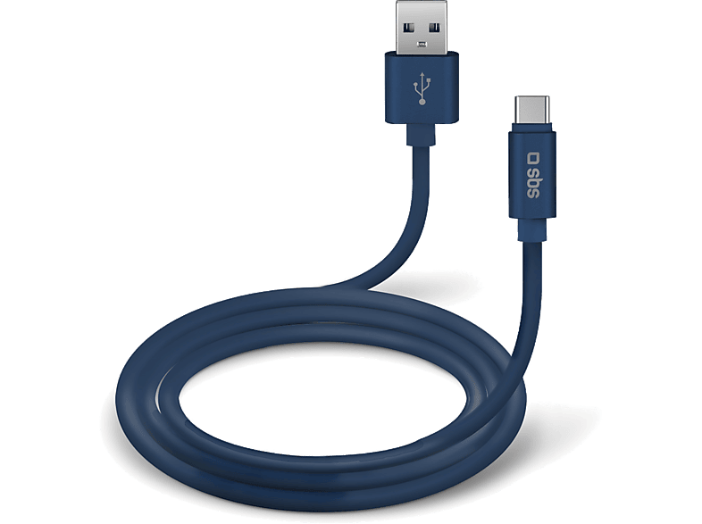 SBS USB-A / USB-C-kabel 1 m Blauw (TECABLPOLOTYPECB)