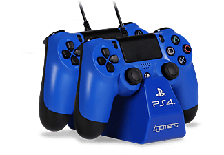 4GAMERS Twin Play 'n' Charge kábel, kék (4G-4182) (PlayStation 4)