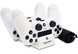 4GAMERS Twin Charger dupla kontroller töltőállomás, fehér (4G-4391) (PlayStation 4)