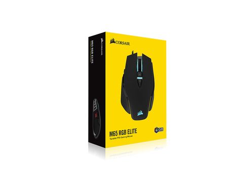 CORSAIR M65 RGB ELITE Gaming SATURN Schwarz in kaufen kabelgebunden Gaming online Schwarz Maus, Maus 