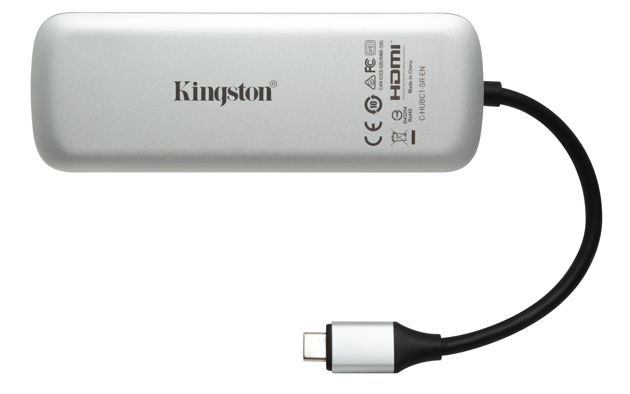 KINGSTON Nucleum USB-C Hub, Schwarz/Weiß